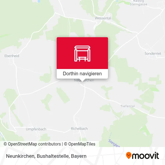 Neunkirchen, Bushaltestelle Karte