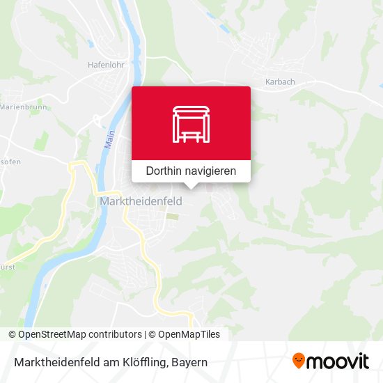 Marktheidenfeld am Klöffling Karte