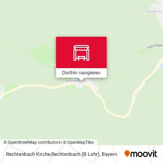 Rechtenbach Kirche,Rechtenbach (B Lohr) Karte