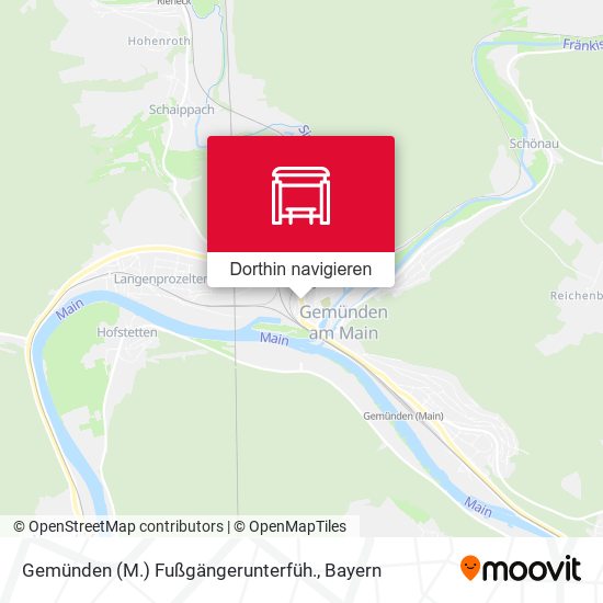 Gemünden (M.) Fußgängerunterfüh. Karte