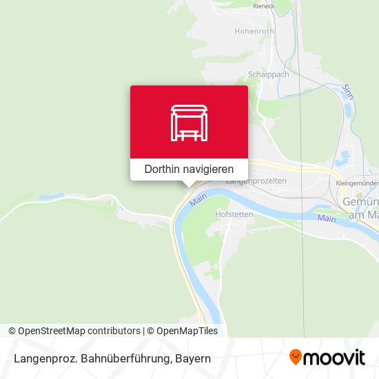 Langenproz. Bahnüberführung Karte
