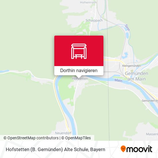 Hofstetten (B. Gemünden) Alte Schule Karte