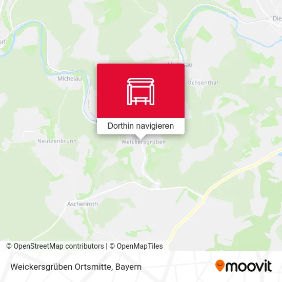 Weickersgrüben Ortsmitte Karte