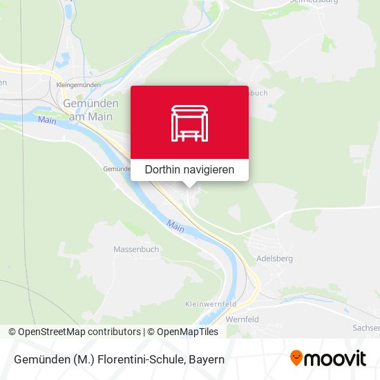 Gemünden (M.) Florentini-Schule Karte