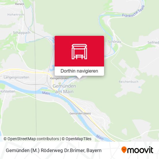 Gemünden (M.) Röderweg Dr.Brimer Karte