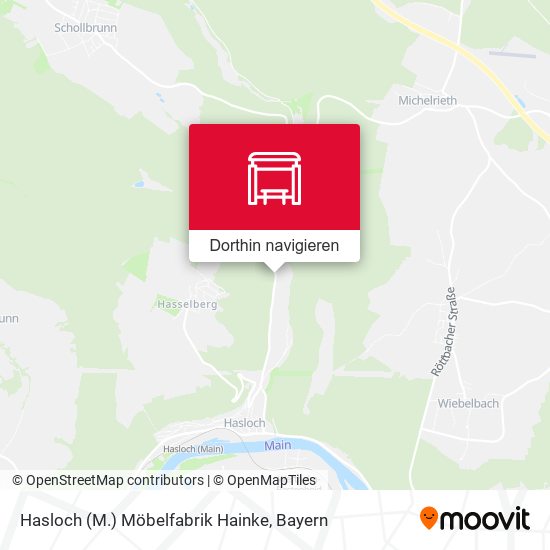 Hasloch (M.) Möbelfabrik Hainke Karte
