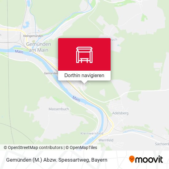 Gemünden (M.) Abzw. Spessartweg Karte