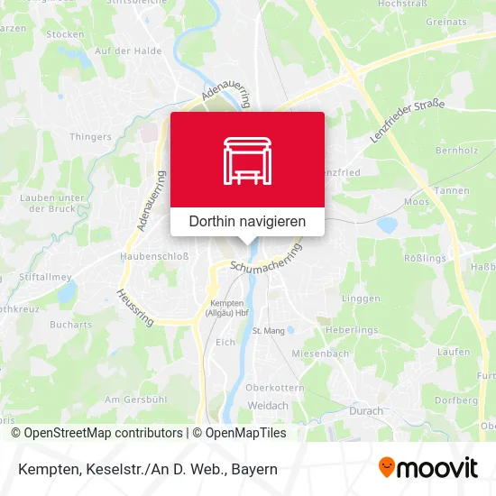 Kempten, Keselstr./An D. Web. Karte