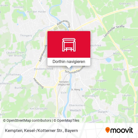 Kempten, Kesel-/Kotterner Str. Karte