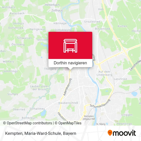 Kempten, Maria-Ward-Schule Karte