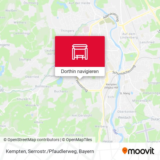 Kempten, Serrostr./Pfaudlerweg Karte