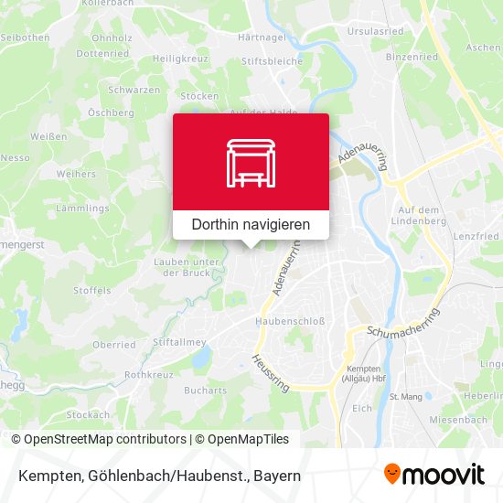 Kempten, Göhlenbach/Haubenst. Karte