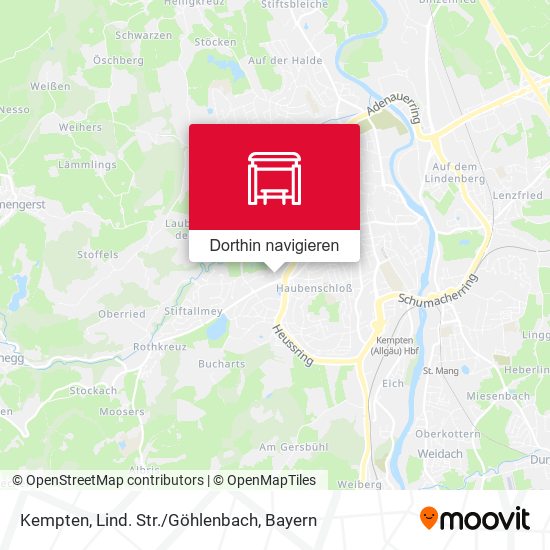Kempten, Lind. Str./Göhlenbach Karte