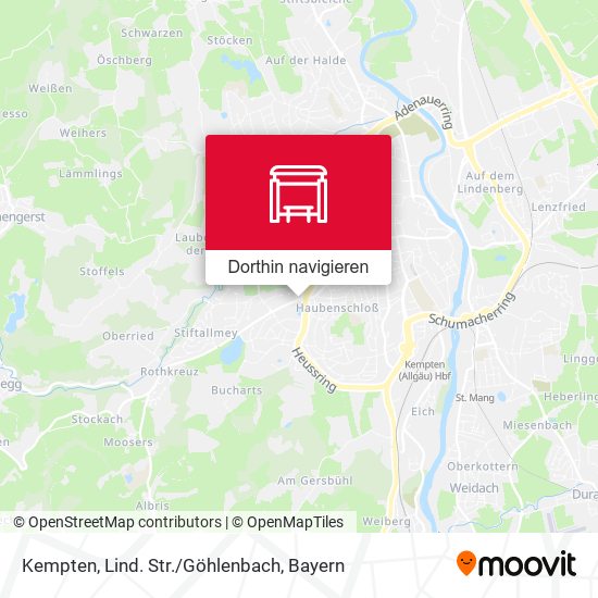 Kempten, Lind. Str./Göhlenbach Karte