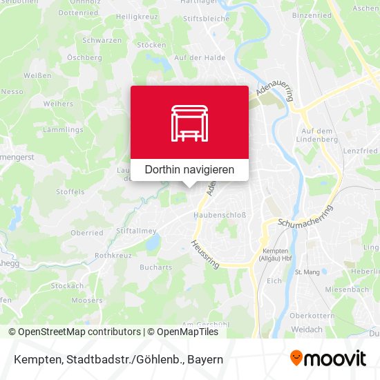 Kempten, Stadtbadstr./Göhlenb. Karte