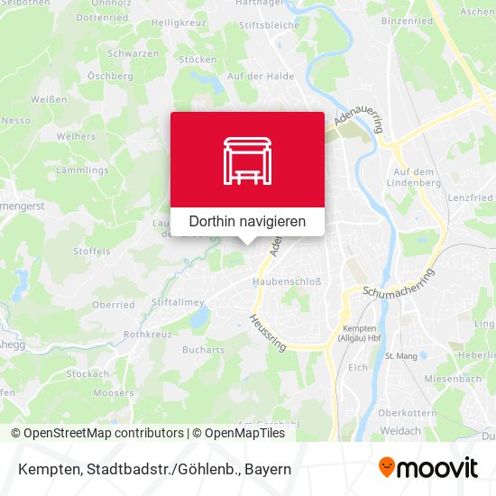 Kempten, Stadtbadstr./Göhlenb. Karte