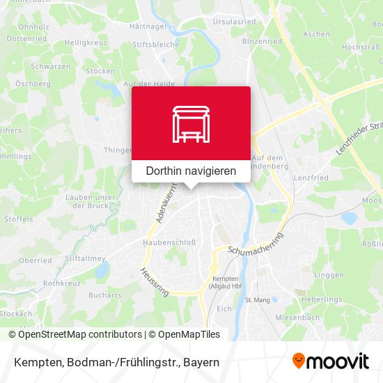 Kempten, Bodman-/Frühlingstr. Karte