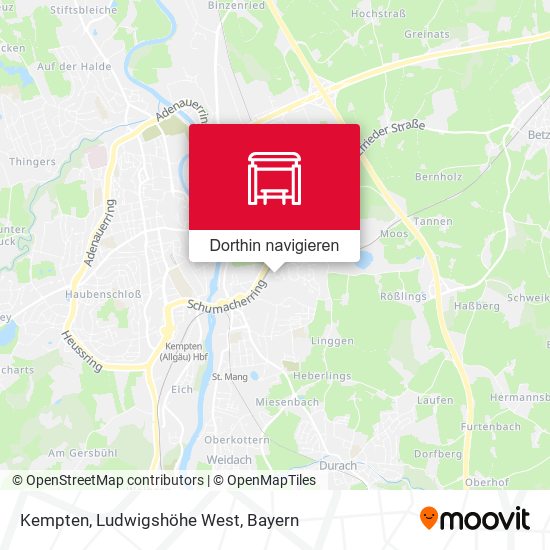 Kempten, Ludwigshöhe West Karte