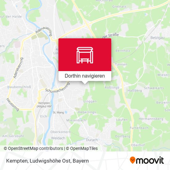 Kempten, Ludwigshöhe Ost Karte