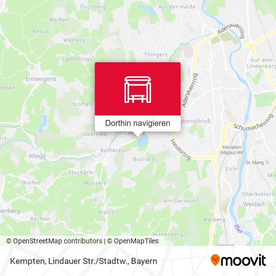 Kempten, Lindauer Str./Stadtw. Karte