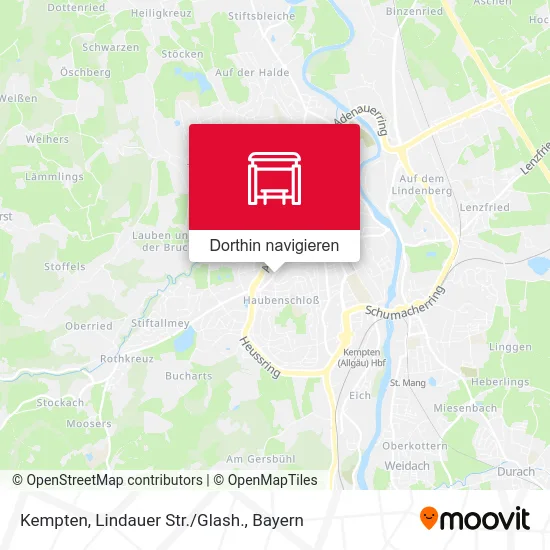 Kempten, Lindauer Str./Glash. Karte