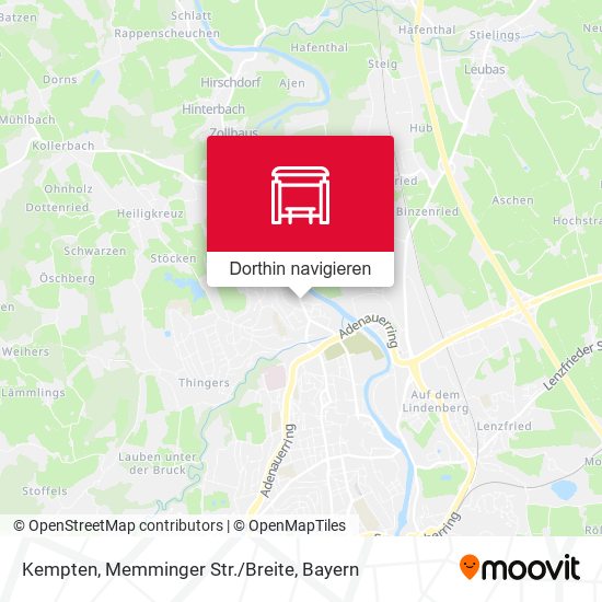 Kempten, Memminger Str./Breite Karte