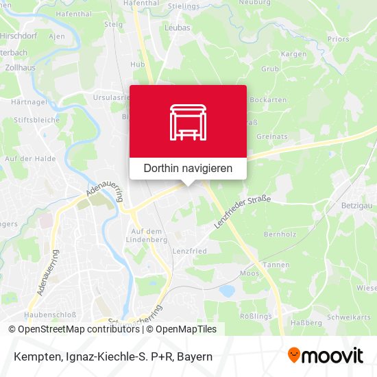 Kempten, Ignaz-Kiechle-S. P+R Karte