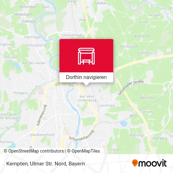 Kempten, Ulmer Str. Nord Karte