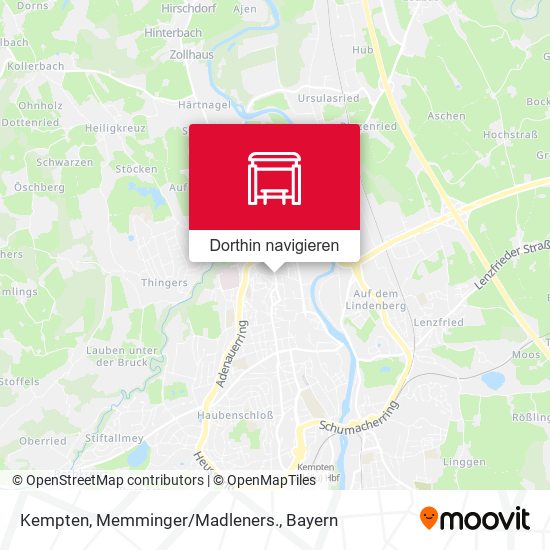 Kempten, Memminger/Madleners. Karte