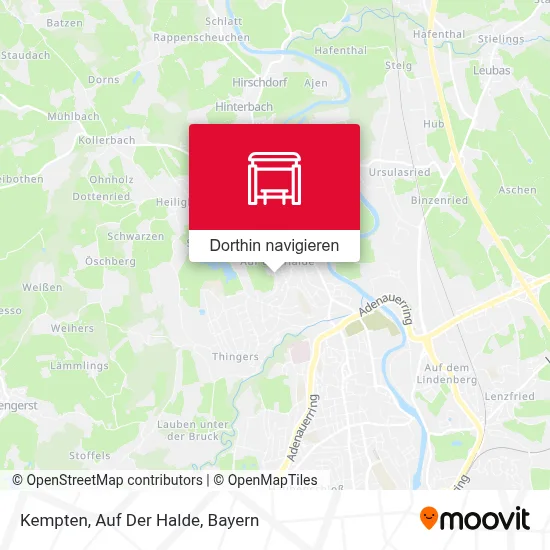 Kempten, Auf Der Halde Karte