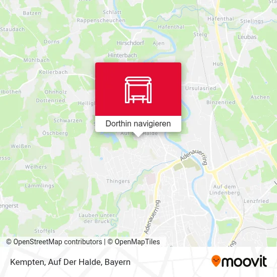 Kempten, Auf Der Halde Karte
