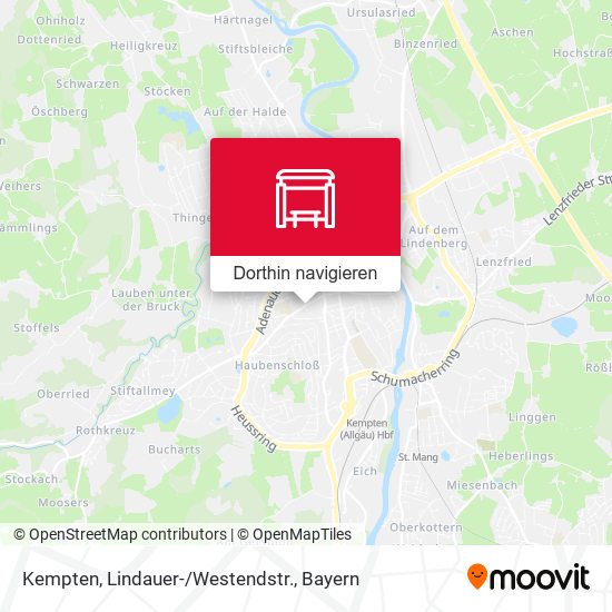 Kempten, Lindauer-/Westendstr. Karte