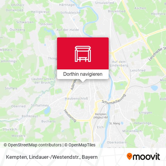 Kempten, Lindauer-/Westendstr. Karte