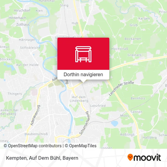 Kempten, Auf Dem Bühl Karte