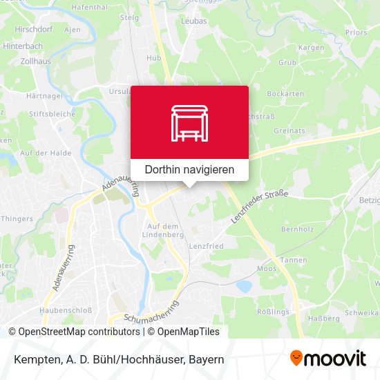 Kempten, A. D. Bühl/Hochhäuser Karte