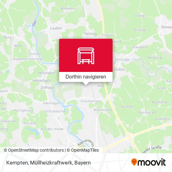 Kempten, Müllheizkraftwerk Karte