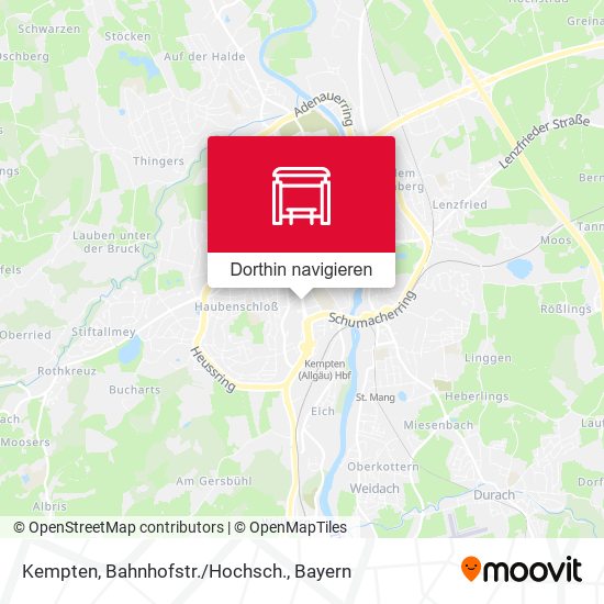 Kempten, Bahnhofstr./Hochsch. Karte