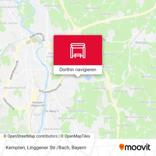 Kempten, Linggener Str./Bach Karte