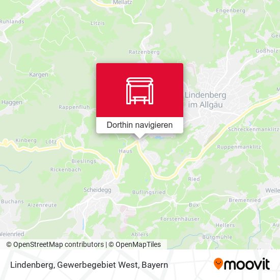 Lindenberg, Gewerbegebiet West Karte