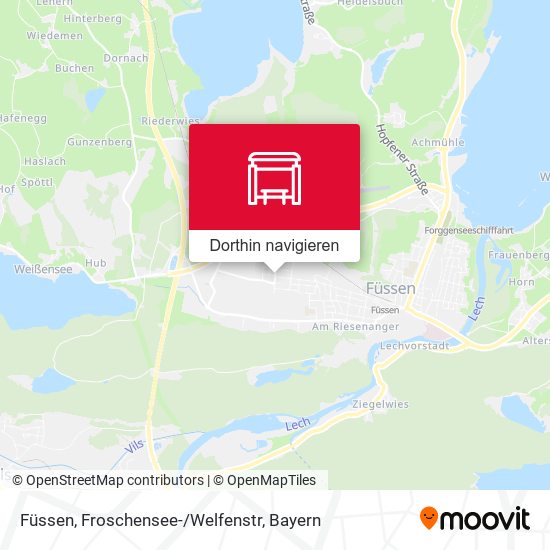 Füssen, Froschensee-/Welfenstr Karte