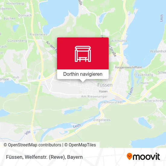 Füssen, Welfenstr. (Rewe) Karte