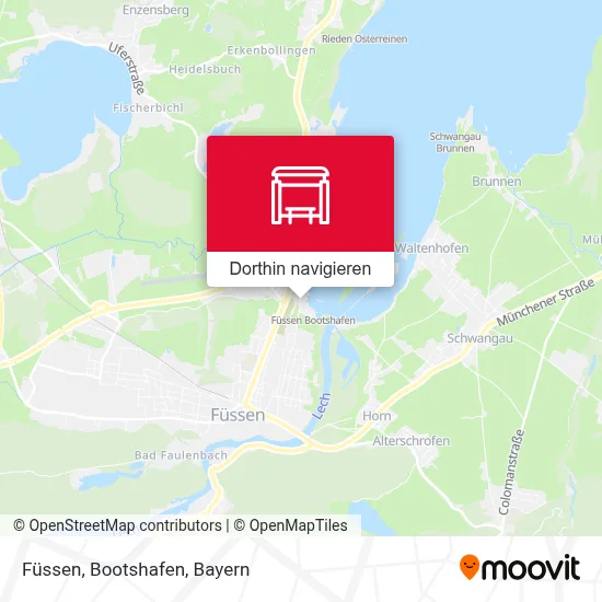 Füssen, Bootshafen Karte