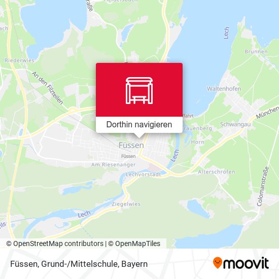 Füssen, Grund-/Mittelschule Karte