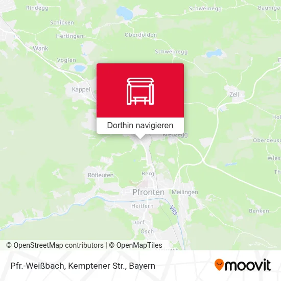 Pfr.-Weißbach, Kemptener Str. Karte