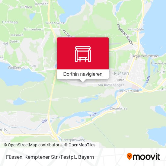 Füssen, Kemptener Str./Festpl. Karte