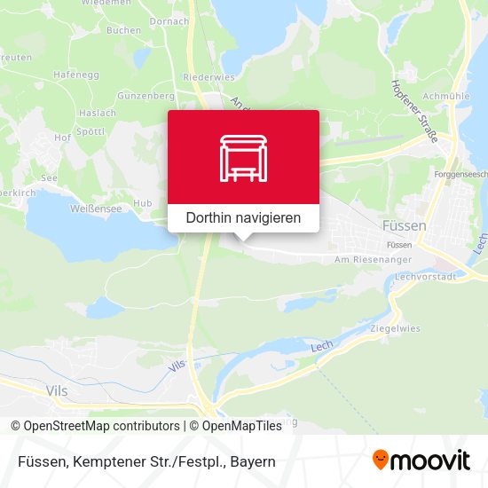 Füssen, Kemptener Str./Festpl. Karte