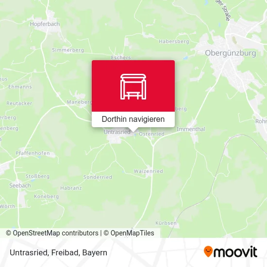 Untrasried, Freibad Karte