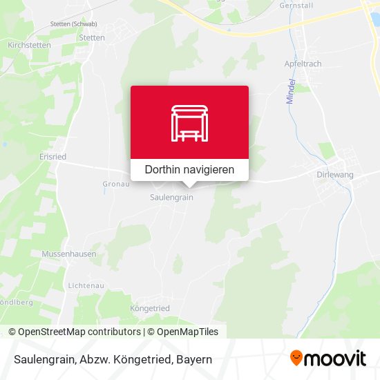 Saulengrain, Abzw. Köngetried Karte