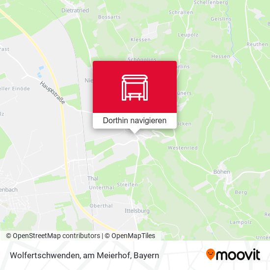 Wolfertschwenden, am Meierhof Karte
