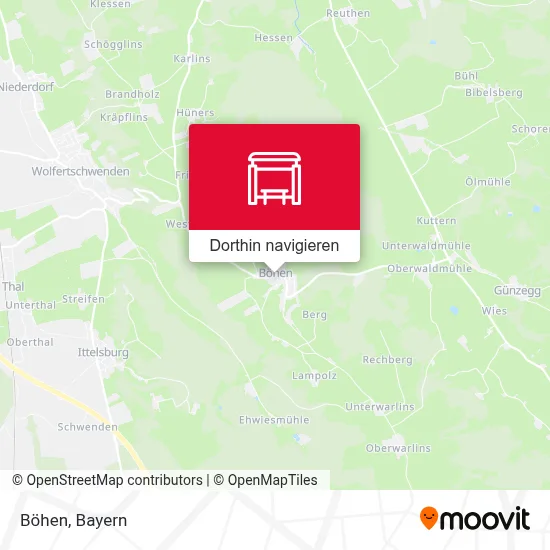 Böhen Karte